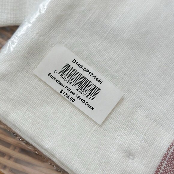 NEW Serena & Lily Shoreham Pillow Cover (14”x40”)-Dusk Red - Picture 2 of 3